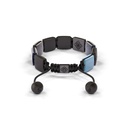 Shamballa Jewels Black & White Gold Black Diamond & Mixed Semi-Precious 10mm Shamballa Lock Bracelet (Back View) - D234536