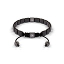 Shamballa Jewels Black & White Gold Diamond & Ceramic 6mm Shamballa Lock Bracelet (Back View) - D232255