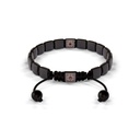 Shamballa Jewels Black & Yellow Gold Black Diamond & Ceramic 6mm Shamballa Lock Bracelet (Back View) - D232239