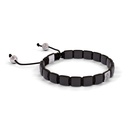Shamballa Jewels Black & Yellow Gold Black Diamond & Ceramic 6mm Shamballa Lock Bracelet (Left View) - D232189