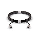 Shamballa Jewels Black & Yellow Gold Black Diamond & Ceramic 6mm Shamballa Lock Bracelet (Back View) - D232189