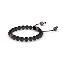 Shamballa Jewels Black & Rose Gold Black Diamond & Ceramic 6mm Non-Braided Shamballa Bracelet (Right View) - D237248