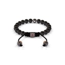 Shamballa Jewels Black & Rose Gold Black Diamond & Ceramic 6mm Non-Braided Shamballa Bracelet (Back View) - D237248