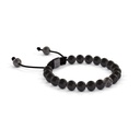 Shamballa Jewels Black & White Gold Diamond & Ceramic 6mm Non-Braided Shamballa Bracelet (Left View) - D237231