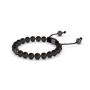 Shamballa Jewels Black & White Gold Diamond & Ceramic 6mm Non-Braided Shamballa Bracelet (Right View) - D237231