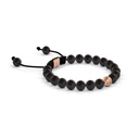 Shamballa Jewels Rose Gold Black Diamond & Ceramic 6mm Non-Braided Shamballa Bracelet (Left View) - D236590