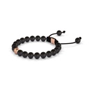 Shamballa Jewels Rose Gold Black Diamond & Ceramic 6mm Non-Braided Shamballa Bracelet (Right View) - D236590
