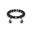 Shamballa Jewels Black & Rose Gold Diamond & Ceramic 8mm Non-Braided Shamballa Bracelet (Back View) - D237266