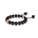 Shamballa Jewels Yellow Gold Black Diamond & Ceramic 8mm Non-Braided Shamballa Bracelet (Right View) - D237255