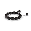 Shamballa Jewels Black Gold Black Diamond & Ceramic 8mm Braided Shamballa Bracelet (Right View) - D237273