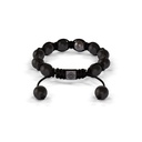 Shamballa Jewels Black Gold Black Diamond & Ceramic 8mm Braided Shamballa Bracelet (Back View) - D237273