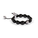 Shamballa Jewels White Gold Diamond & Ceramic 8mm Braided Shamballa Bracelet (Left View) - D237283