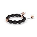 Shamballa Jewels Rose Gold Black Diamond & Ceramic 8mm Braided Shamballa Bracelet (Right View) - D237367