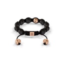 Shamballa Jewels Rose Gold Black Diamond & Ceramic 8mm Braided Shamballa Bracelet (Back View) - D237367