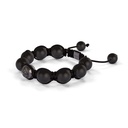 Shamballa Jewels Black Gold Black Diamond & Ceramic 10mm Braided Shamballa Bracelet (Right View) - D237375