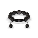 Shamballa Jewels Black Gold Black Diamond & Ceramic 10mm Braided Shamballa Bracelet (Back View) - D237375