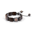 Shamballa Jewels Black & Rose Gold Black Diamond & Brown Sapphire 10mm Shamballa Lock Bracelet (Right View) - D201089