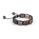 Shamballa Jewels Black & Rose Gold Black Diamond 10mm Shamballa Lock Bracelet (Left View) - D196788