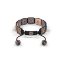 Shamballa Jewels Black & Rose Gold Black Diamond 10mm Shamballa Lock Bracelet (Back View) - D196788