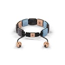 Shamballa Jewels Rose Gold Black Diamond, Sapphire, Aqua & Ceramic 10mm Shamballa Lock Bracelet (Back View) - D196411