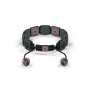 Shamballa Jewels Black & Rose Gold Black Diamond & Ceramic 10mm Shamballa Lock Bracelet (Back View) - D186676