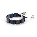 Shamballa Jewels Black Gold Black Diamond & Blue Sapphire 10mm Shamballa Lock Bracelet (Right View) - D100274