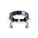Shamballa Jewels Black Gold Black Diamond & Blue Sapphire 10mm Shamballa Lock Bracelet (Back View) - D100274