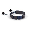 Shamballa Jewels Black Gold, Blue Sapphire & Ceramic 10mm Shamballa Lock Bracelet (Left View) - D184584