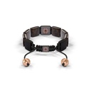 Shamballa Jewels Black & Rose Gold, Brown Sapphire & Ceramic 10mm Shamballa Lock Bracelet (Back View) - D227477