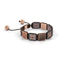 Shamballa Jewels Black & Rose Gold Black Diamond 10mm Shamballa Lock Bracelet (Left View) - D227420