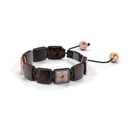 Shamballa Jewels Black & Rose Gold Black Diamond & Brown Sapphire 10mm Shamballa Lock Bracelet (Right View) - D227510