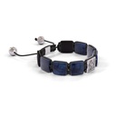 Shamballa Jewels White Gold Blue Sapphire, White Diamond 10mm Lock Bracelet (Left View) - D227449