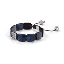 Shamballa Jewels White Gold Blue Sapphire, White Diamond 10mm Lock Bracelet (Right View) - D227449