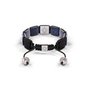 Shamballa Jewels White Gold Blue Sapphire, White Diamond 10mm Lock Bracelet (Back View) - D227449