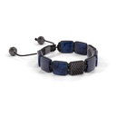 Shamballa Jewels Black Gold Black Diamond & Blue Sapphire 10mm Lock Bracelet (Left View) - D220136