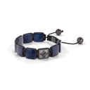 Shamballa Jewels Black Gold Black Diamond & Blue Sapphire 10mm Lock Bracelet (Right View) - D220136