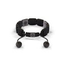 Shamballa Jewels Black Gold Black Diamond & Grey Sapphire & Ceramic 10mm Lock Bracelet (Back View) - D227517