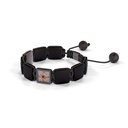 Shamballa Jewels Black & Rose Gold Black Diamond, Brown Sapphire & Ceramic 10mm Lock Bracelet (Right View) - D227462