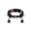 Shamballa Jewels Black & Rose Gold Black Diamond, Brown Sapphire & Ceramic 10mm Lock Bracelet (Back View) - D227462
