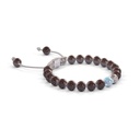 Shamballa Jewels Platinum White Diamond, Aquamarine & Ceramic 6mm Non-Braided Bracelet (Left View) - D227562