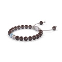 Shamballa Jewels Platinum White Diamond, Aquamarine & Ceramic 6mm Non-Braided Bracelet (Right View) - D227562