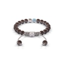 Shamballa Jewels Platinum White Diamond, Aquamarine & Ceramic 6mm Non-Braided Bracelet (Back View) - D227562