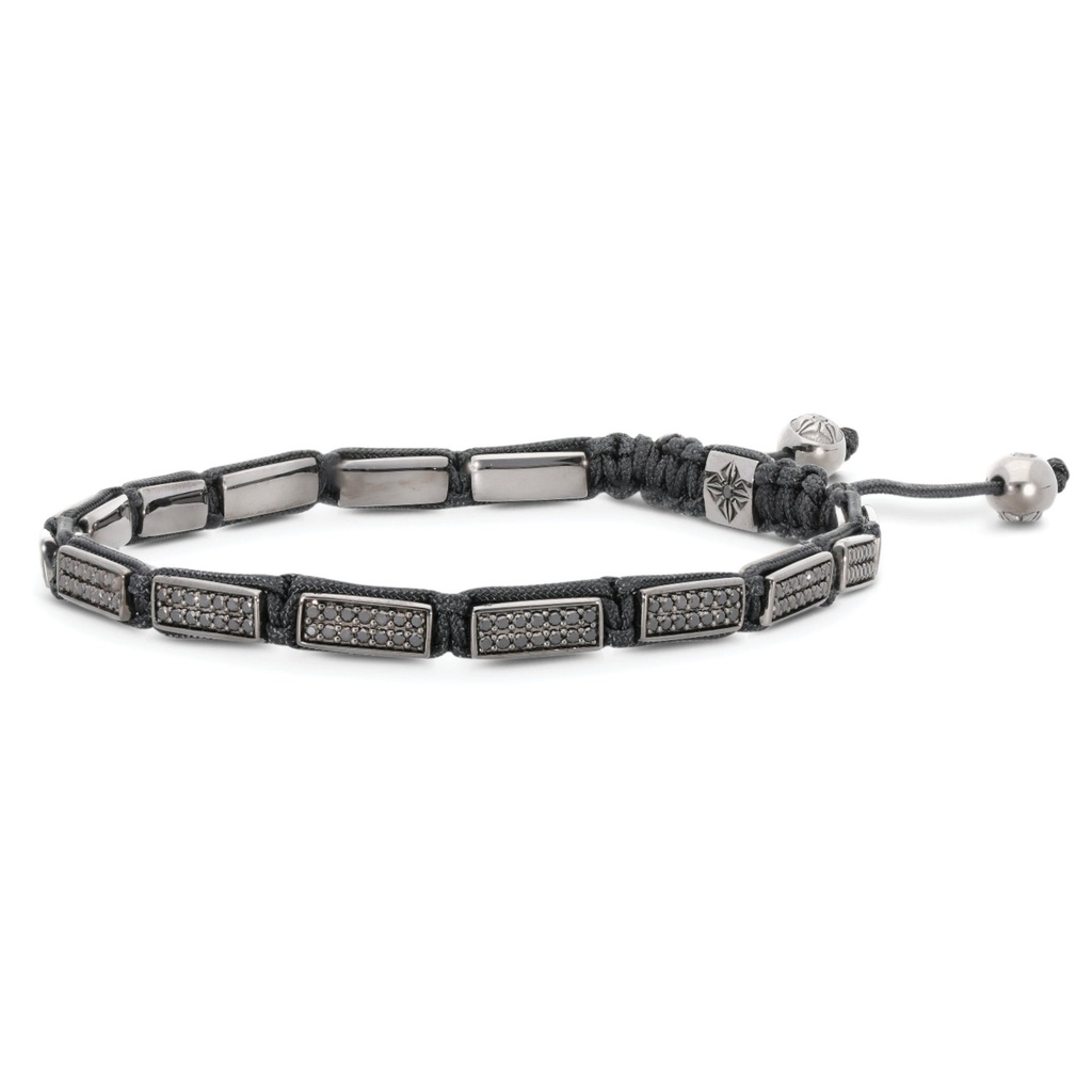 Black Gold Black Diamond 6mm Lock Bracelet - Image 2