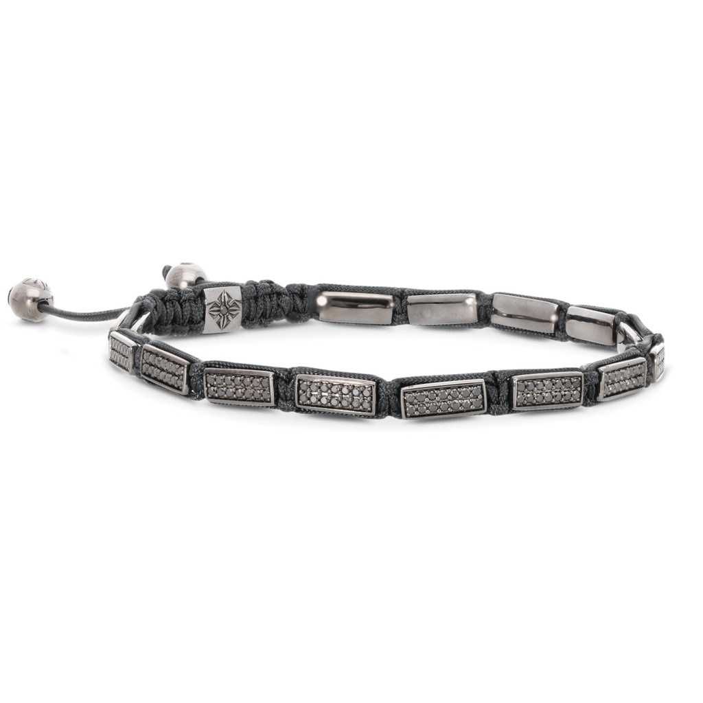 Black Gold Black Diamond 6mm Lock Bracelet - Image 3