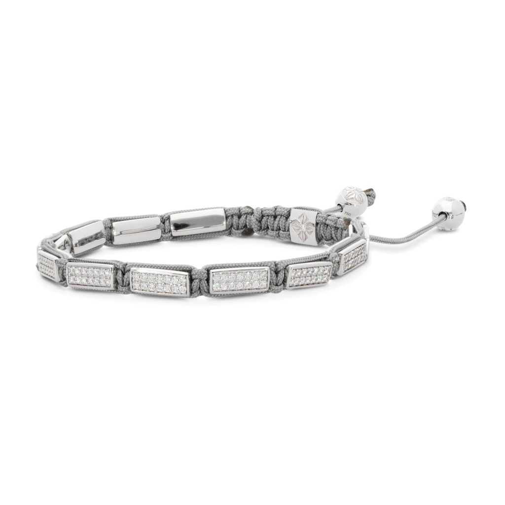 White Gold White Diamond 6mm Lock Bracelet - Image 2