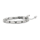 White Gold White Diamond 6mm Lock Bracelet - Image 2
