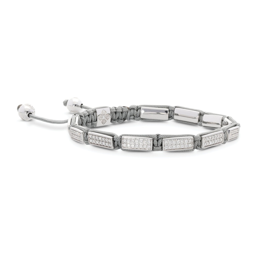 White Gold White Diamond 6mm Lock Bracelet - Image 3