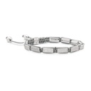 White Gold White Diamond 6mm Lock Bracelet - Image 3