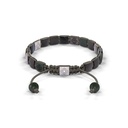 Shamballa Jewels Black & White Gold Black Diamond, Grey Sapphire, Jade & Ceramic 6mm Lock Bracelet (Back View) - D196736