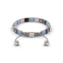 Shamballa Jewels Black Gold White Diamond, Emerald, Brown Sapphire & Aquamarine 6mm Lock Bracelet (Back View) - D187110